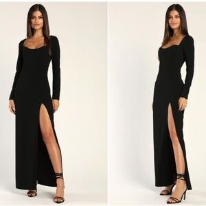 LULU's Elegant Prom Wedding Special Event Sexy Corset Mermaid Maxi Dress